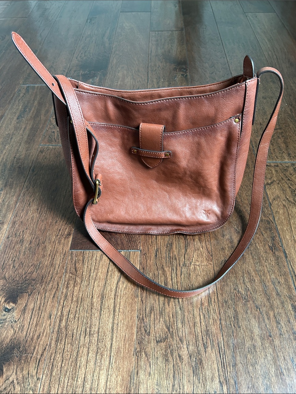 Frye Classic Brown Leather Crossbody Bag
